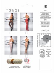 Passion - Tiopen 008 Panty Met Open Kruisje - Rood