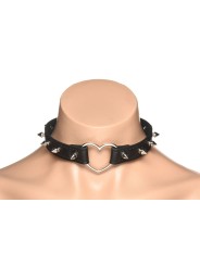 XR Brands - Spiked Heart Choker - Zwart