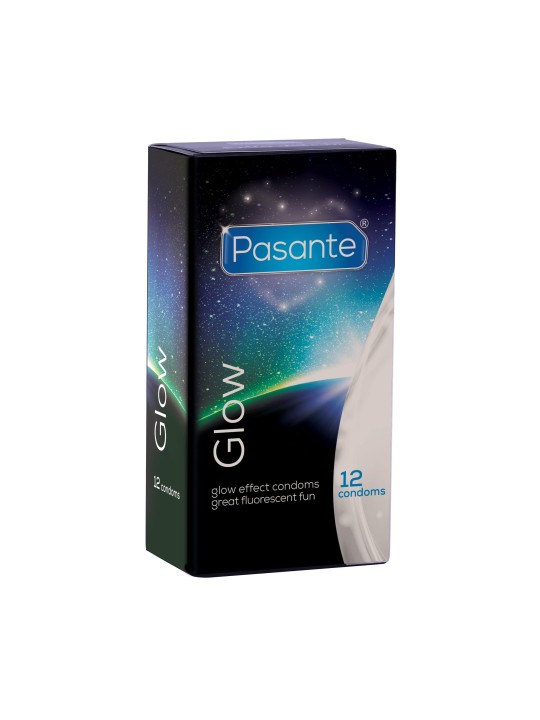 Pasante Glow Condoms - 12 pieces