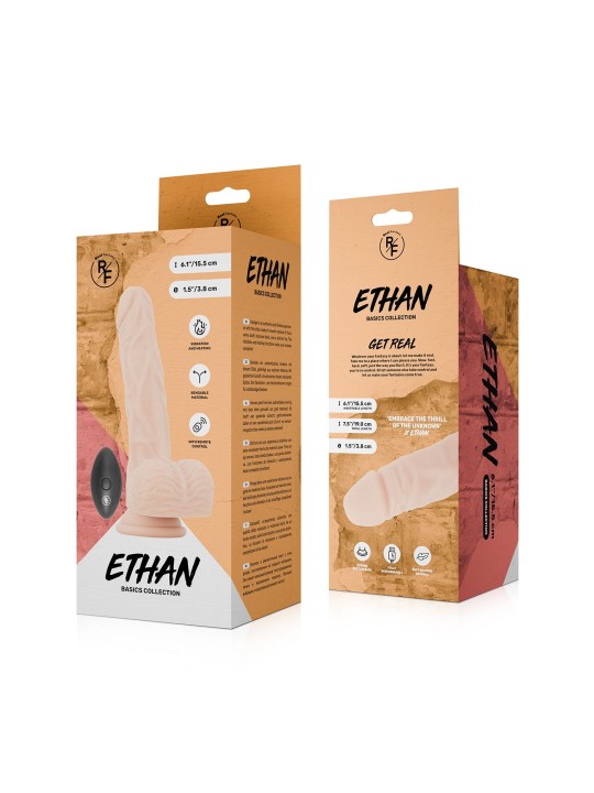 Real Fantasy - Ethan Heating Vibrating Dildo - 19 cm
