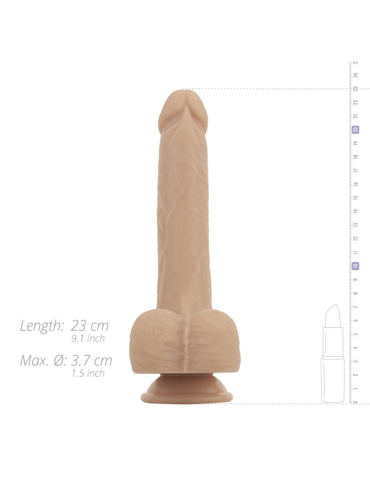 Real Fantasy - Bryce Stotende, Verwarmbare en Vibrerende Dildo - 21.5 cm