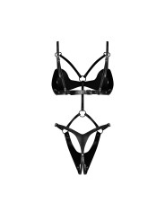 Obsessive - Dame Control Crotchless Teddy - Black