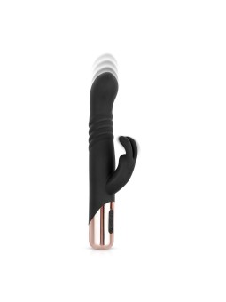 Rosy Gold - Rabbit Vibrator with thrusting function - Black