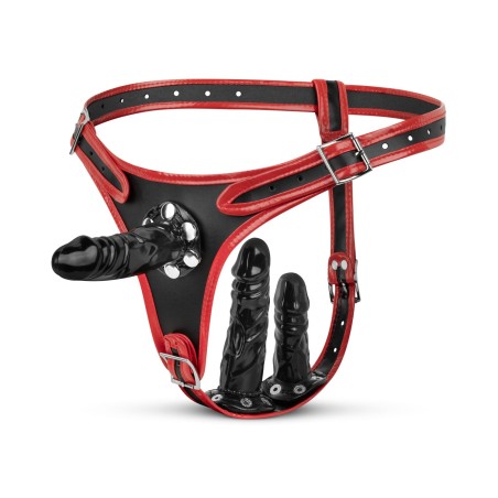 Fetish Collection - Triple Dildo Strap-On Harness