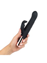 Rosy Gold - Rabbit Vibrator with thrusting function - Black