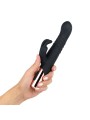 Rosy Gold - Rabbit Vibrator with thrusting function - Black