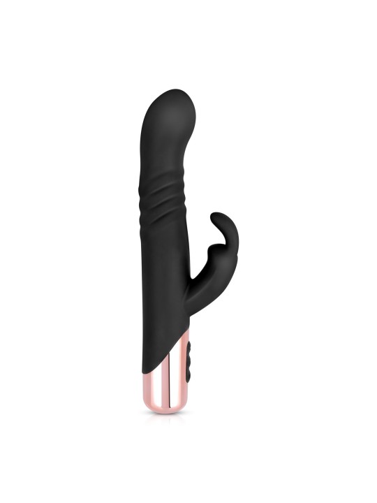 Rosy Gold - Rabbit Vibrator with thrusting function - Black
