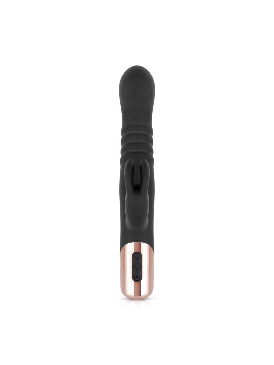 Rosy Gold - Rabbit Vibrator with thrusting function - Black