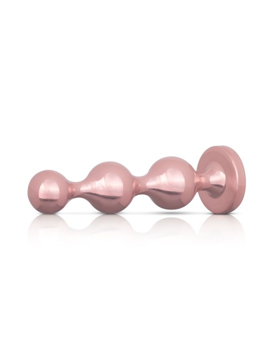 Rosy Gold - Metal Butt Plug Set 3 Pieces - Rose Gold