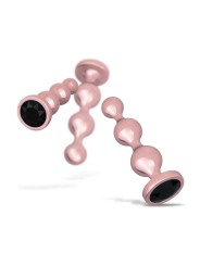Rosy Gold - Metal Butt Plug Set 3 Pieces - Rose Gold
