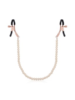 Rosy Gold - Pearls Nipple Clamps - Adjustable Design