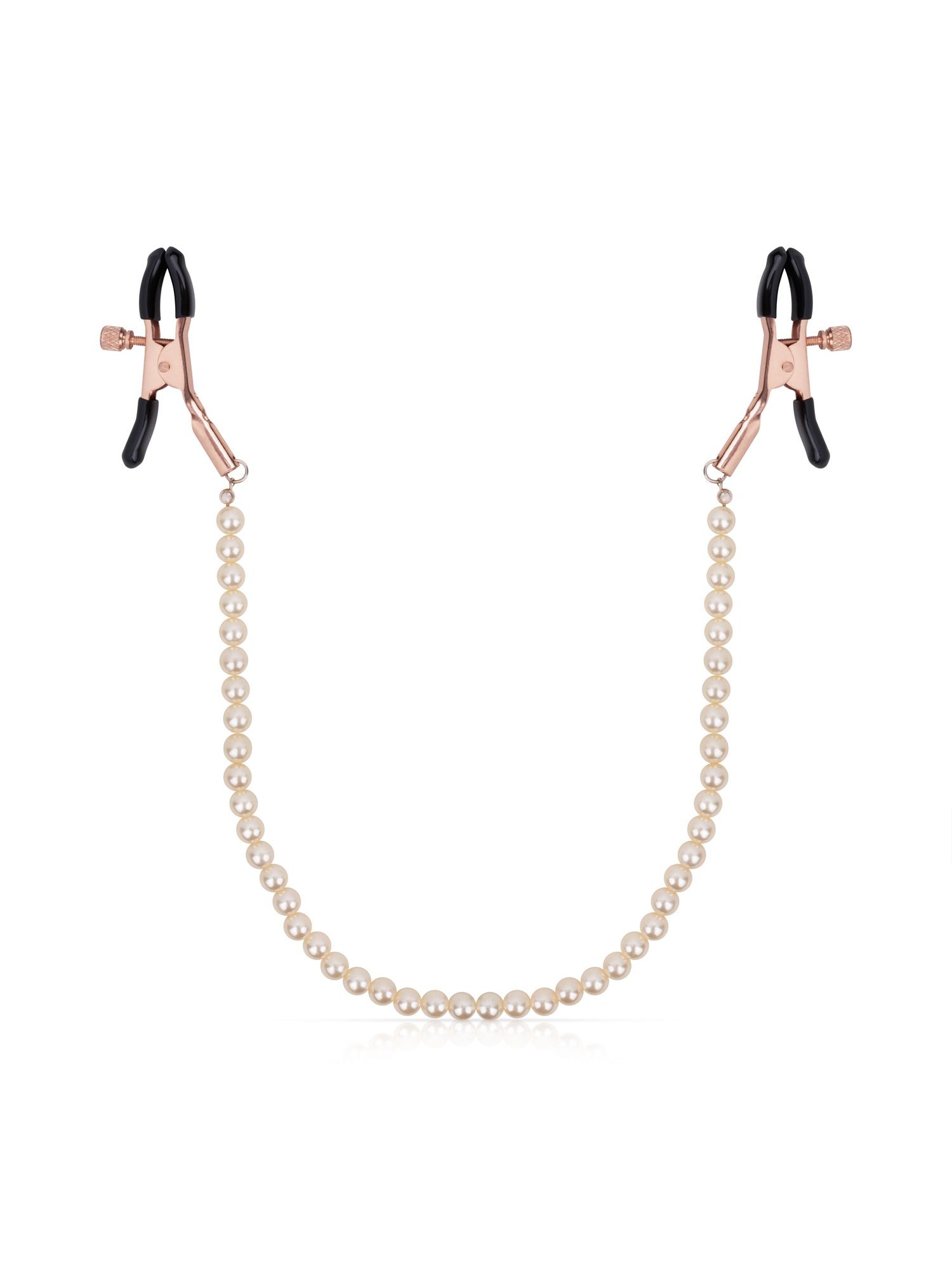 Rosy Gold - Tepelklemmen met parelketting - Verstelbaar Design
