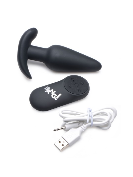 BANG! - Vibrerende Anaalplug met Afstandsbediening -Zwart
