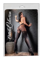 Panty Met Kousen Look - Zwart