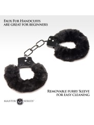 XR Brands - Cuffed In Fur Handcuffs - Black