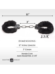 XR Brands - Cuffed In Fur Handcuffs - Black