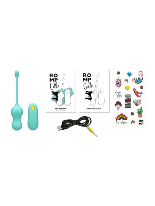 ROMP – Cello Vibrating Love Egg – Turquoise