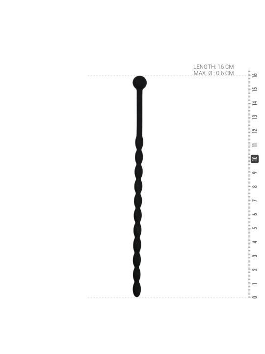 Geribbelde Siliconen Dilator - Zwart