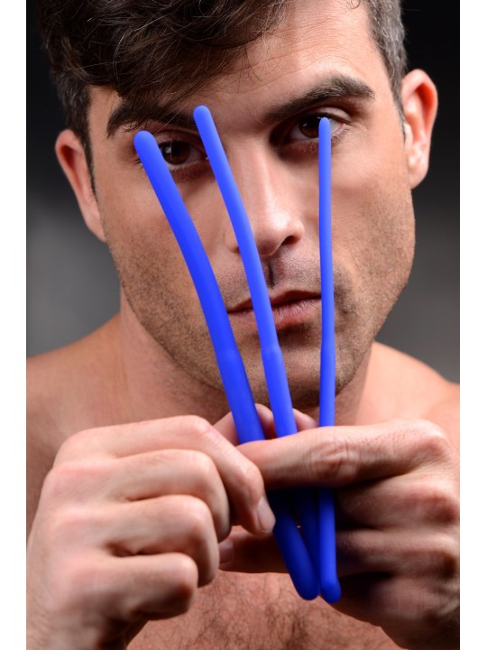 Master Series - Invasion Silicone Urethral Sound Trainer Set - Blue