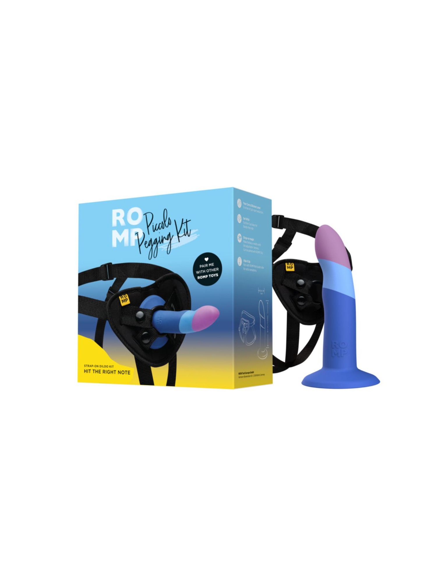 ROMP – Piccolo Pegging Kit – With Dildo & Harness
