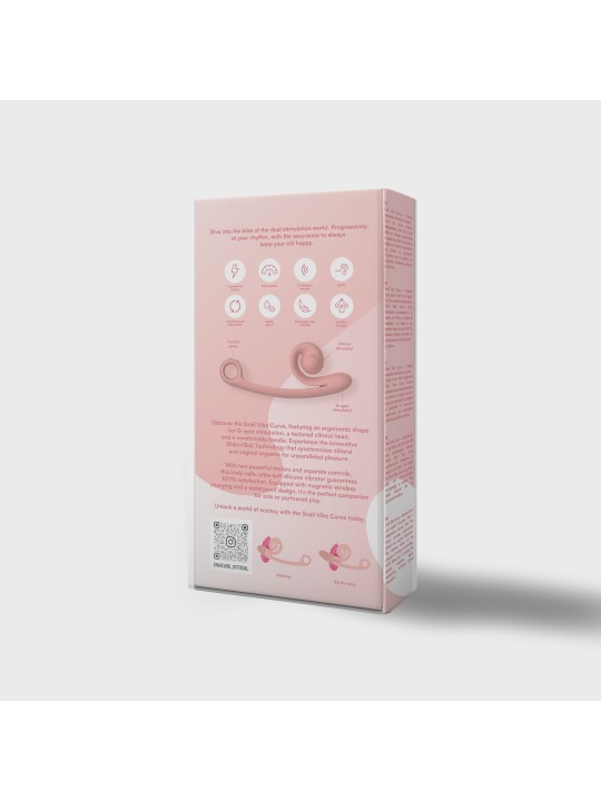 Snail Vibe Curve Duo Vibrator - Peachy Pink