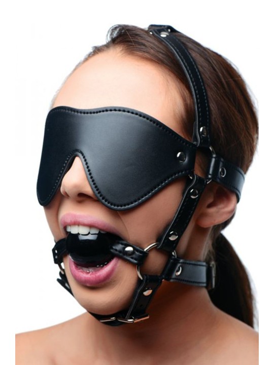 STRICT - Blindfold Harness and Ball Gag