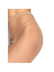 Leg Avenue – Sheer Pantyhose – Crotchless Beige