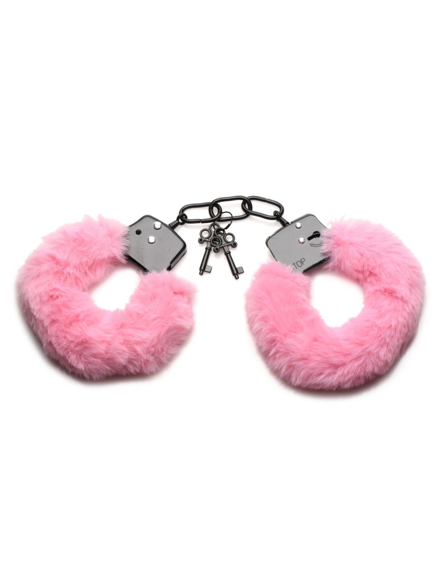 XR Brands - Cuffed in Fur Handcuffs - Pink