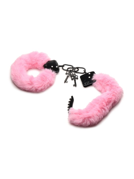 XR Brands - Cuffed in Fur Handcuffs - Pink