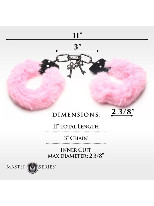 XR Brands - Cuffed in Fur Handcuffs - Pink