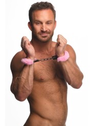 XR Brands - Cuffed in Fur Handcuffs - Pink