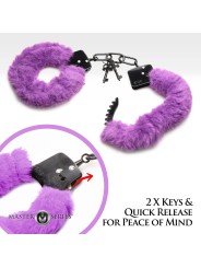 XR Brands - Cuffed In Fur Handcuffs - Purple