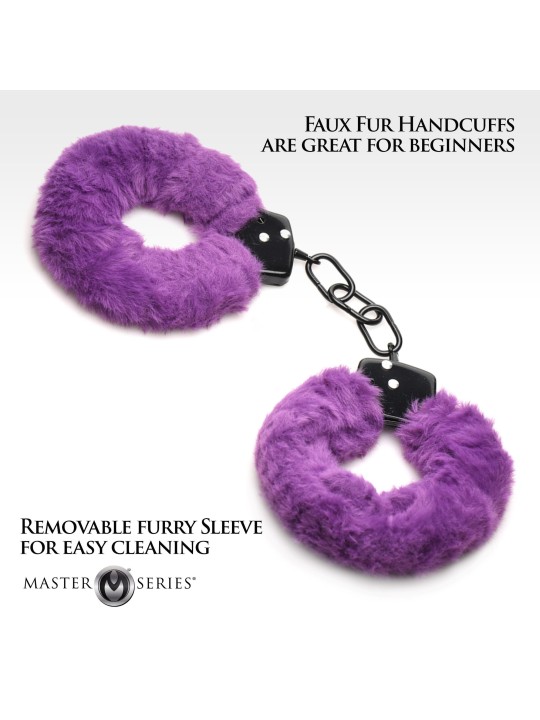 XR Brands - Cuffed In Fur Handcuffs - Purple