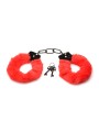 XR Brands - Cuffed in Fur Handcuffs - Red
