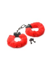 XR Brands - Cuffed in Fur Handcuffs - Red