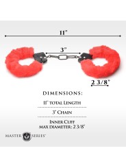 XR Brands - Cuffed in Fur Handcuffs - Red