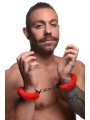 XR Brands - Cuffed in Fur Handcuffs - Red