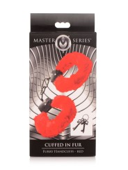 XR Brands - Cuffed in Fur Handcuffs - Red