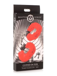 XR Brands - Cuffed in Fur Handcuffs - Red