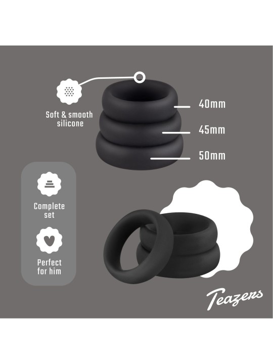Teazers Silicone Cockring Set