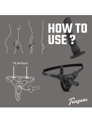 Teazers – Silicone Strap-On Set – Black