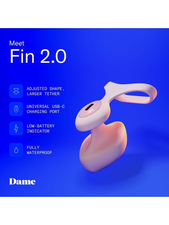 Dame - Fin 2.0 Finger Vibrator - Quartz