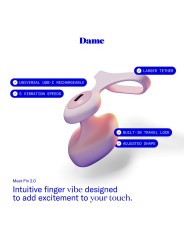Dame - Fin 2.0 Finger Vibrator - Quartz
