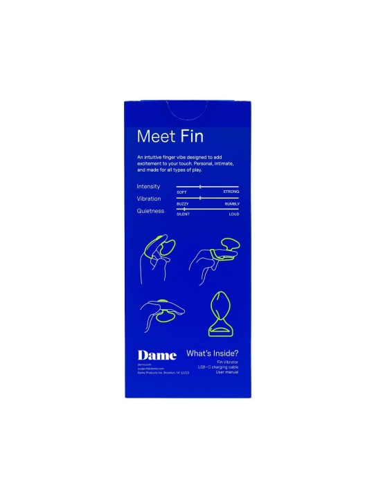 Dame - Fin 2.0 Finger Vibrator - Quartz