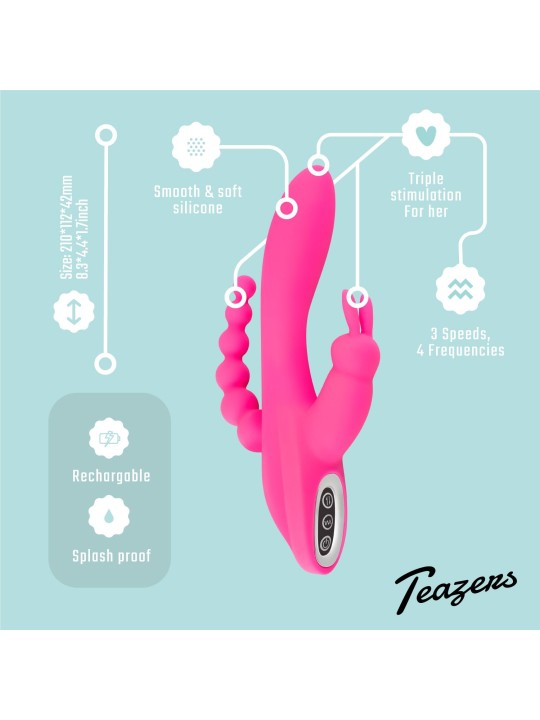 Teazers – Double Rabbit Vibrator – Pink