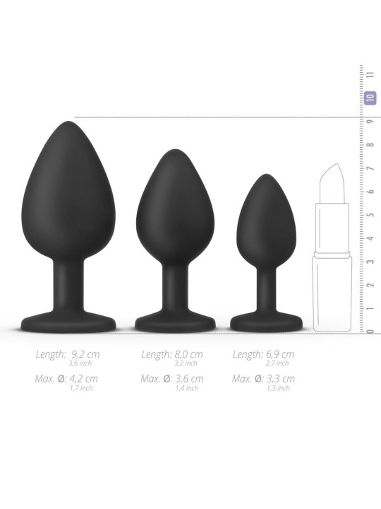 Teazers – Buttplug Set – Zwart