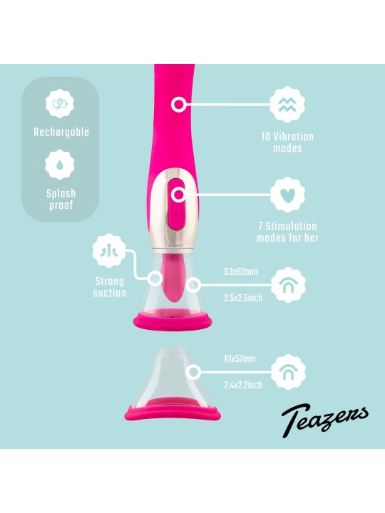 Teazers - Pleasure Pump With G-Spot Vibrator - Pink