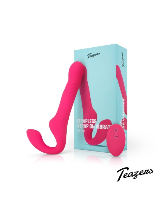 Teazers Strapless Strap On Vibrator - Roze