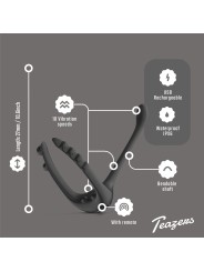 Teazers Driedubbele Prostaat Vibrator met Afstandsbediening