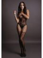 Le Desir - Lace and Fishnet Bodystocking - Black
